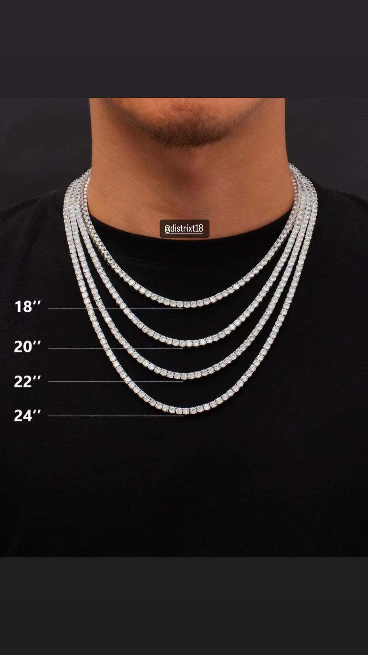 4MM TENNIS CHAIN – Distrixt18 - Main Image